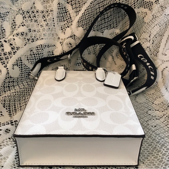 NWT Coach North South Mini Tote In Signature Canvas - Picture 11 of 14